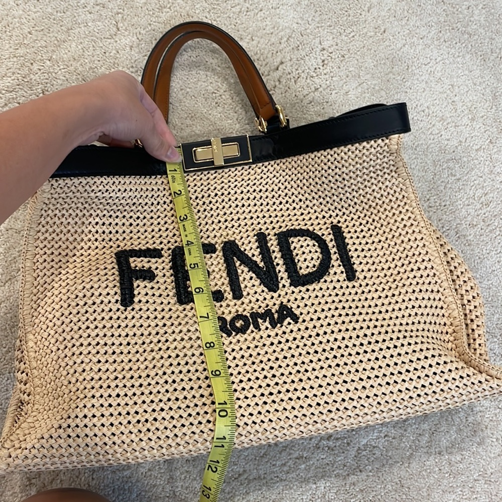 Fendi Raffia logo Peekaboo X-Tote - Picture 15 of 17